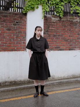 「アイテム（ワンピース/ドレス）」を使った、勝田里奈さん（レディース・161cm・20代）の夏コーディネート