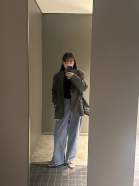 「アイテム（テーラードジャケット）」を使った、勝田里奈さん（レディース・161cm・20代）の秋コーディネート