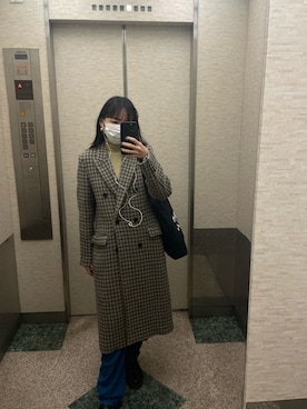 「Steven Alan（スティーブンアラン）のアイテム（チェスターコート）」を使った、勝田里奈さん（レディース・161cm）の春コーディネート