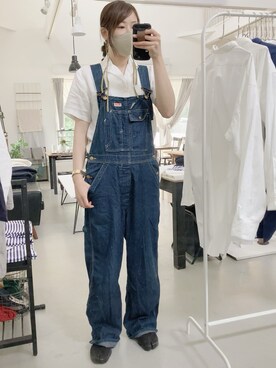 「AIR ROOM PRODUCTSのアイテム（シャツ/ブラウス、ホワイト系）」を使った、こゆきさん（レディース・160cm）の夏コーディネート