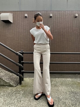 「Didot.（ディドット）のアイテム（パンツ）」を使った、おだりささん（レディース・174cm）の夏コーディネート
