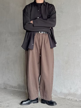 「RUUBON（ルーボン）のアイテム（チノパンツ）」を使った、HeHOさん（メンズ・173cm）の秋コーディネート
