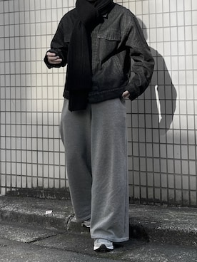 「CALLNE（カルネ）のアイテム（デニムジャケット）」を使った、HeHOさん（メンズ・173cm）の冬コーディネート