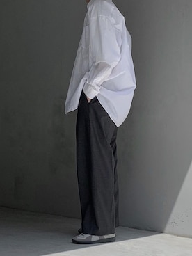 「Graphpaper（グラフペーパー）のアイテム（シューズ）」を使った、HeHOさん（メンズ・173cm）の春コーディネート