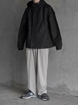 「RUUBON（ルーボン）のアイテム（マウンテンパーカー）」を使った、HeHOさん（メンズ・173cm）の夏コーディネート