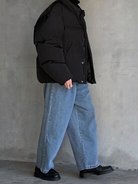 「RUUBON（ルーボン）のアイテム（ダウンジャケット/コート）」を使った、HeHOさん（メンズ・173cm）の冬コーディネート