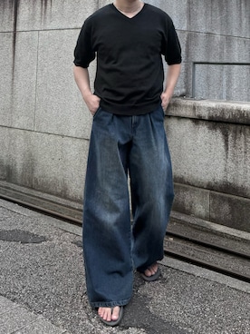 「OOFOS（ウーフォス）のアイテム」を使った、HeHOさん（メンズ・173cm）の夏コーディネート