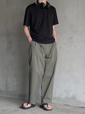 「RUUBON（ルーボン）のアイテム（その他パンツ）」を使った、HeHOさん（メンズ・173cm）の夏コーディネート