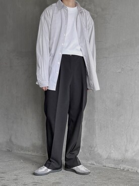「Graphpaper（グラフペーパー）のアイテム（シューズ）」を使った、HeHOさん（メンズ・173cm）の秋コーディネート