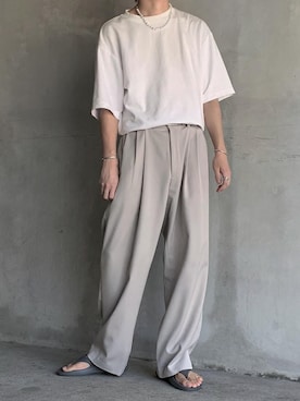 「タックイン」｜「アイテム（その他）」を使った、HeHOさん（メンズ・173cm）の夏コーディネート