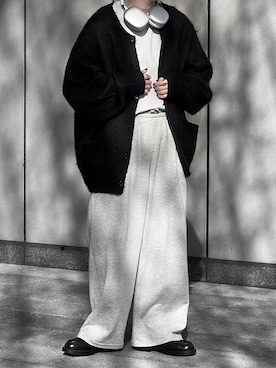 「アイテム（スウェットパンツ）」を使った、HeHOさん（メンズ・173cm）の春コーディネート