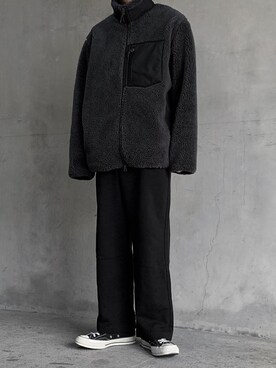 「スウエットパンツ」｜「アイテム（その他）」を使った、HeHOさん（メンズ・173cm）の冬コーディネート