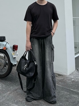 「アイテム（ハンドバッグ）」を使った、HeHOさん（メンズ・173cm）の秋コーディネート