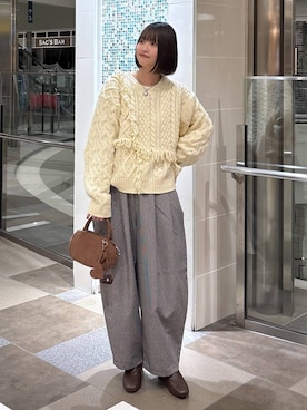 「アイテム（ポロシャツ）」を使った、まなみんさん（レディース・164cm）の秋コーディネート