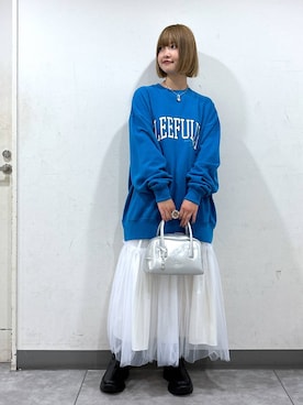 「アイテム（スウェット）」を使った、まなみんさん（レディース・164cm・20代）の秋コーディネート