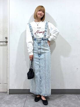 「アイテム（ジャンパースカート）」を使った、まなみんさん（レディース・164cm・20代）の秋コーディネート