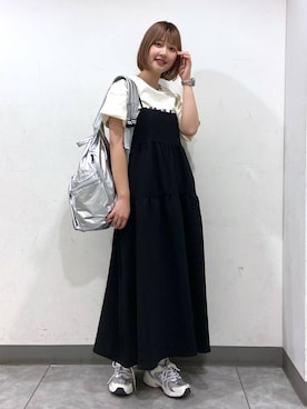 「アイテム（バックパック/リュック）」を使った、まなみんさん（レディース・164cm）の春コーディネート