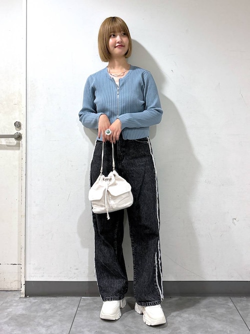 セール】ダブルジップクロップドカーディガンLS 112290