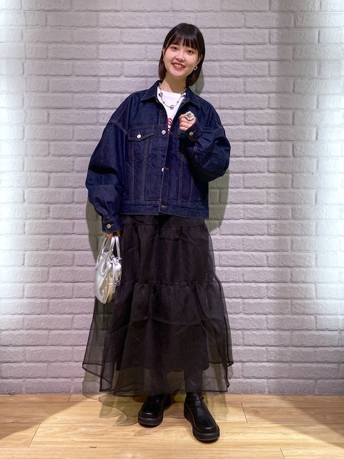 オーガンジーボリュームスカート　ブラック 予約]オーガンジーボリュームスカート – Frene