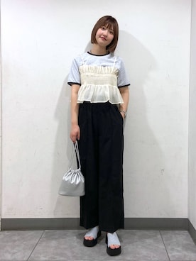 「アイテム（その他トップス）」を使った、まなみんさん（レディース・164cm・20代）の春コーディネート