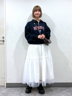 「アイテム（スウェット）」を使った、まなみんさん（レディース・164cm・20代）の秋コーディネート