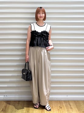 「アイテム（ボストンバッグ）」を使った、まなみんさん（レディース・164cm・20代）の夏コーディネート