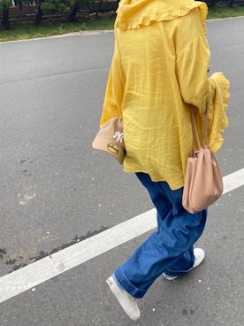 「コンバース ハイカット」｜「アイテム（キャップ）」を使った、naさん（レディース・155cm）の春コーディネート