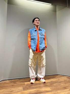 「DIESEL（ディーゼル）のアイテム（その他アウター）」を使った、kojiさん（メンズ・172cm）の夏コーディネート