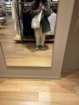 「MERLOT（メルロー）のアイテム（チノパンツ）」を使った、ためこさん（レディース・153cm）の冬コーディネート