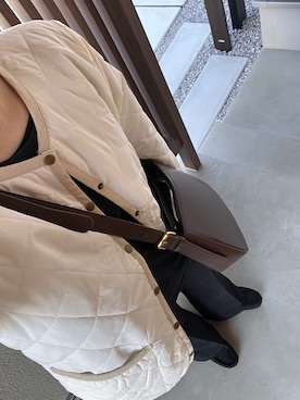 「アイテム（ノーカラージャケット）」を使った、ためこさん（レディース・153cm）の冬コーディネート