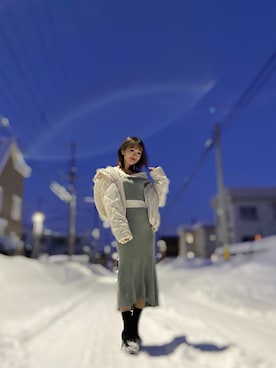 「LIPSERVICE（リップサービス）のアイテム（ジャケット/アウター）」を使った、arisaさん（レディース・155cm）の冬コーディネート