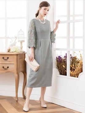 「結婚式スタイル」｜パーティードレス通販emileさん（レディース・163cm）の春コーディネート