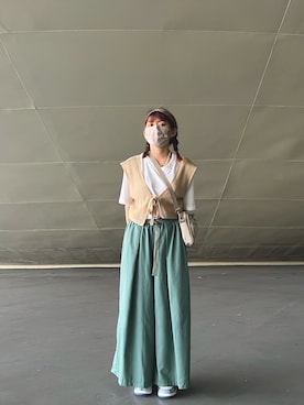 「plain-me（プレインミー）のアイテム（バッグ）」を使った、Hsuanさん（レディース・157cm）の春コーディネート