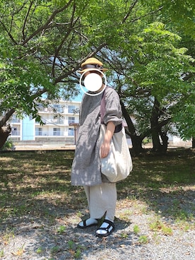 「わんわん」｜ﾓ ﾓ ｺさん（レディース・150cm）の春コーディネート