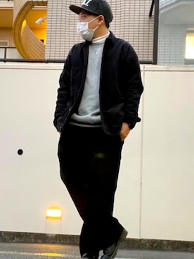 「430（フォーサーティ）のアイテム（パンツ）」を使った、@takumiさん（メンズ・163cm）の冬コーディネート