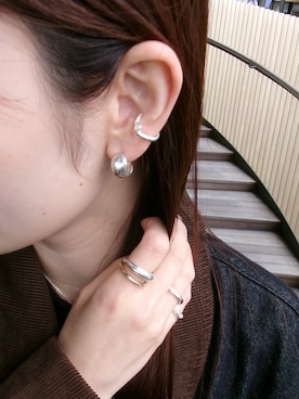 「アイテム（イヤリング）」を使った、mikiさん（レディース・158cm）の秋コーディネート