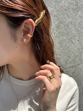 「アイテム（バレッタ/ヘアクリップ）」を使った、mikiさん（レディース・158cm）の秋コーディネート