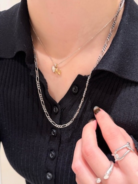 「アイテム（チャーム）」を使った、mikiさん（レディース・158cm）の春コーディネート