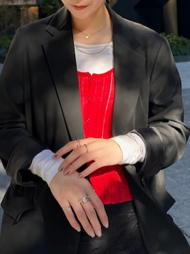 「アイテム（リング）」を使った、mikiさん（レディース・158cm）の冬コーディネート