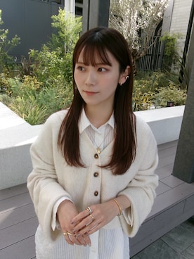 「アイテム（チャーム）」を使った、mikiさん（レディース・158cm）の秋コーディネート