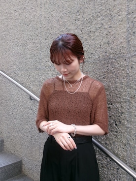 「アイテム（チャーム）」を使った、mikiさん（レディース・158cm）の秋コーディネート