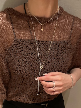 「アイテム（チャーム）」を使った、mikiさん（レディース・158cm）の秋コーディネート