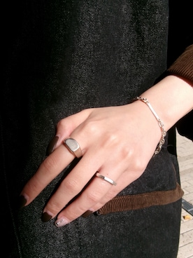 「アイテム（リング）」を使った、mikiさん（レディース・158cm）の秋コーディネート