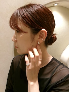 「アイテム（ピアス（両耳用））」を使った、mikiさん（レディース・158cm）の秋コーディネート