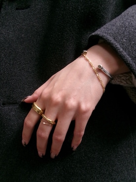 「アイテム（リング）」を使った、mikiさん（レディース・158cm）の冬コーディネート