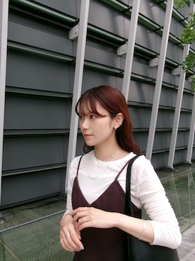 「アイテム（チャーム）」を使った、mikiさん（レディース・158cm）の秋コーディネート
