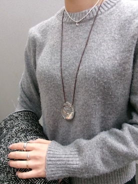 「アイテム（チャーム）」を使った、mikiさん（レディース・158cm）の冬コーディネート