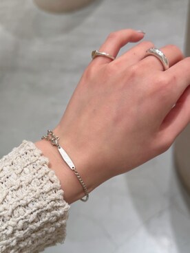 「TEN.（テン）のSILVER925 18KGP タイニーハートリング（リング、シルバー系）」を使った、mikiさん（レディース・158cm）の春コーディネート