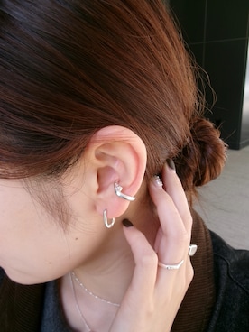 「アイテム（ピアス（両耳用））」を使った、mikiさん（レディース・158cm）の秋コーディネート