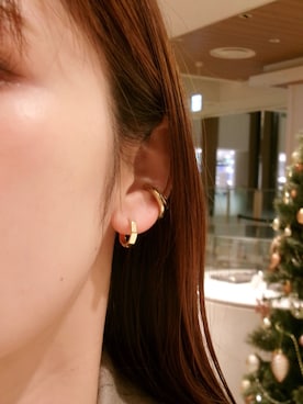 「アイテム（ピアス（両耳用））」を使った、mikiさん（レディース・158cm）の冬コーディネート